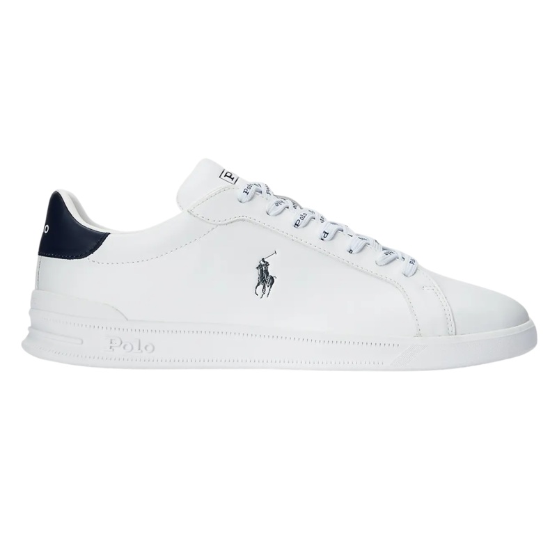 Polo Ralph Lauren Heritage Court II Leather Trainer White/Newport Navy PP 7