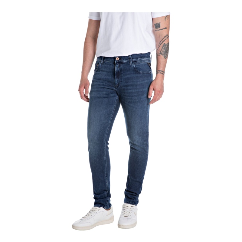 Replay Mickym Slim Tapered Touch Jeans Dark Blue 32 Short