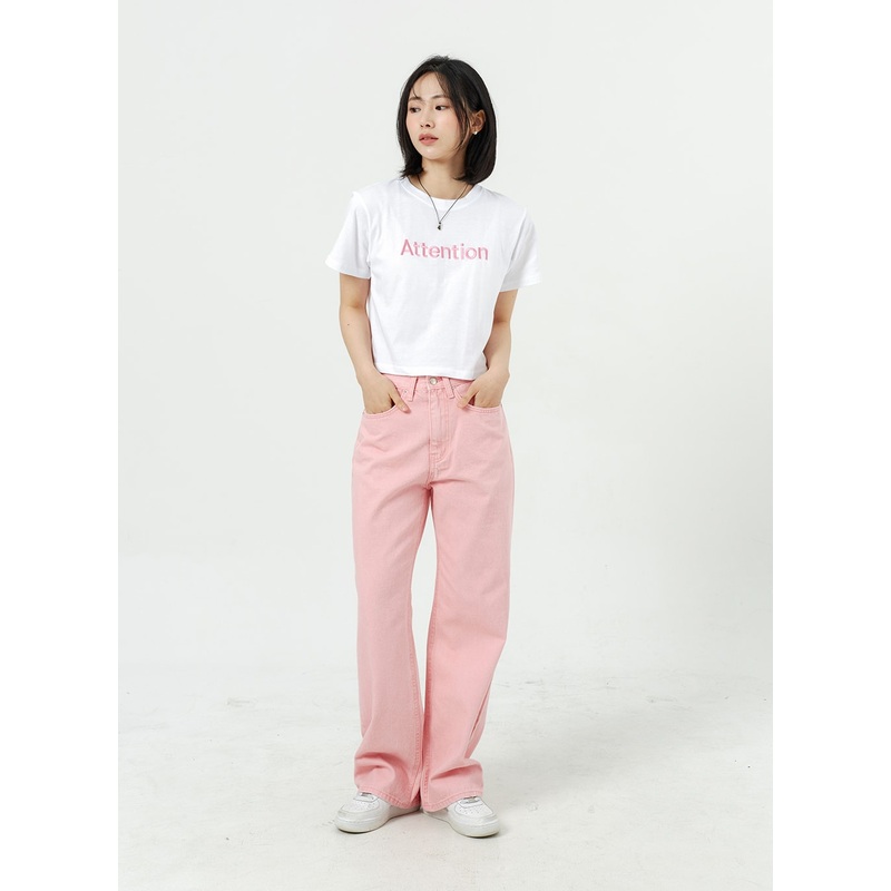 Wide Leg Cotton Pants OM313 Light beige S