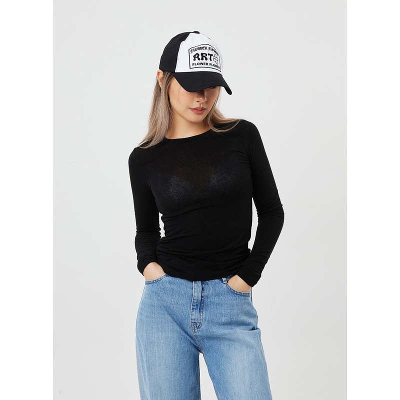 Basic Long Sleeve T CF317 White S/M