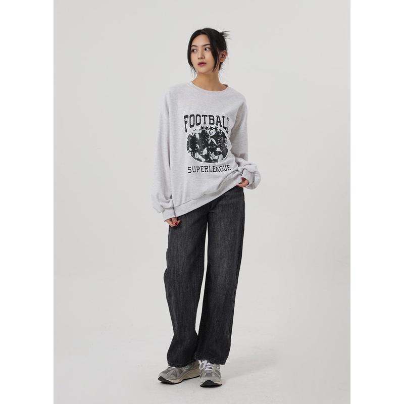 Wide Straight Leg Jeans BF310 Light blue S