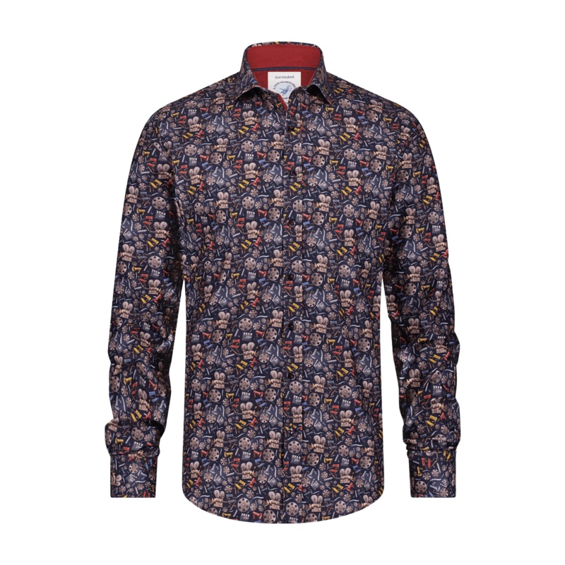 A Fish Named Fred Film Director Long Sleeve Shirt Navy Small