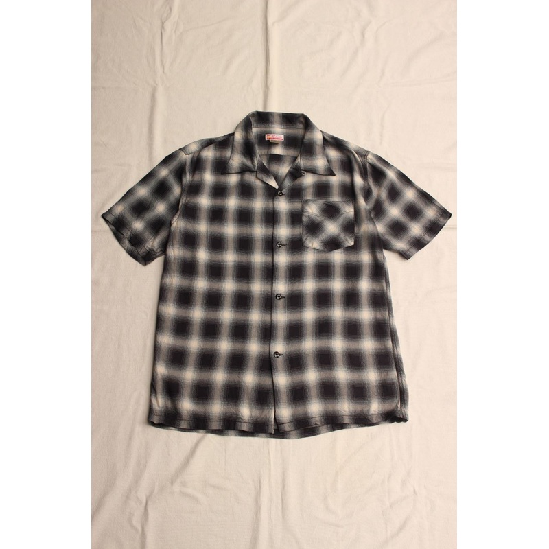 Cushman / OMBRE CHECK OPEN SHIRT (25480,BLACK) L
