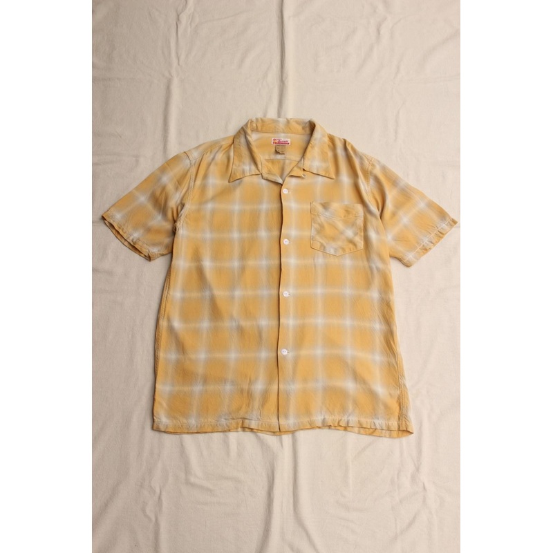Cushman / OMBRE CHECK OPEN SHIRT (25480,YELLOW) L