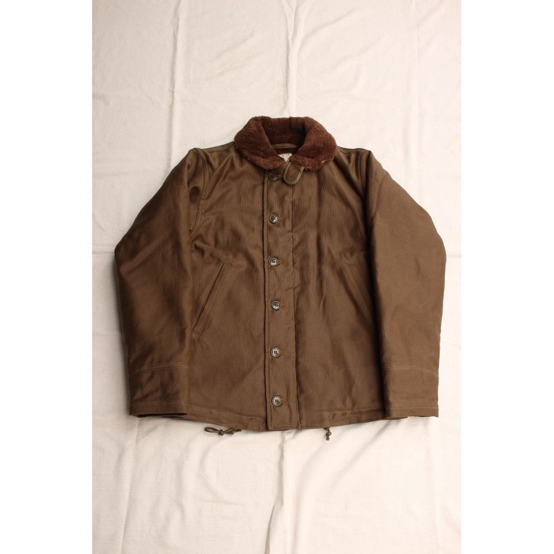 FREEWHEELERS / NAVY DEPARTMENT JACKET,DECK,ZIP TYPE N-1 (#2431001,KHAKI GREEN) 38