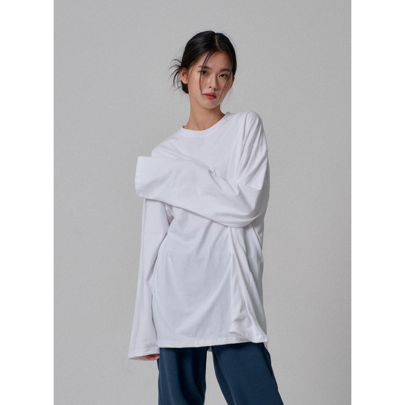 Oversize Long Sleeve Tee IJ313 White M/L
