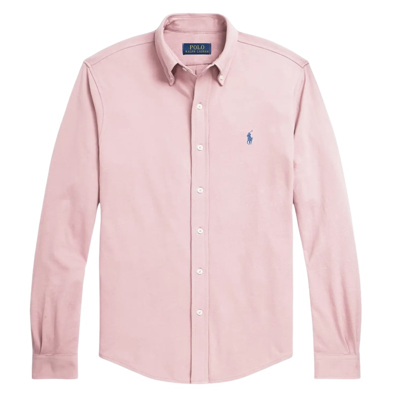 Polo Ralph Lauren Long Sleeve Knit Shirt Chino Pink/C7521 Small