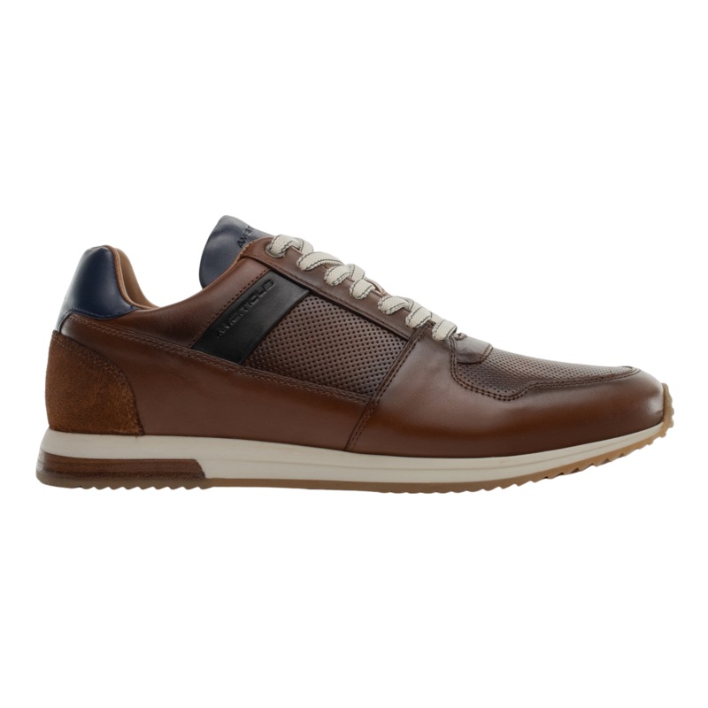 Ambitious Slow Leather Trainer Cognac 41