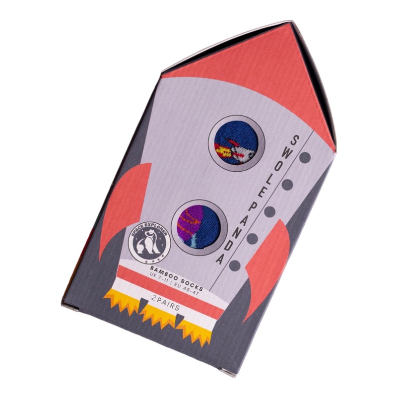 Swole Panda Rocket Sock Box Set Multi UK 7-11