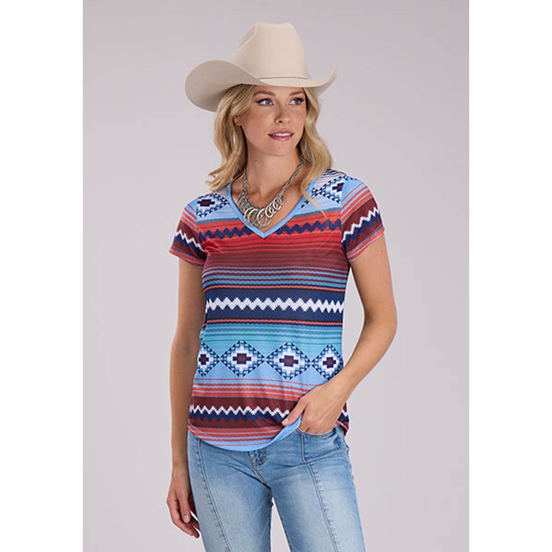 Womens Poly Spandex Sweater Knit Top Short Sleeve Pullover Western Shirt XS