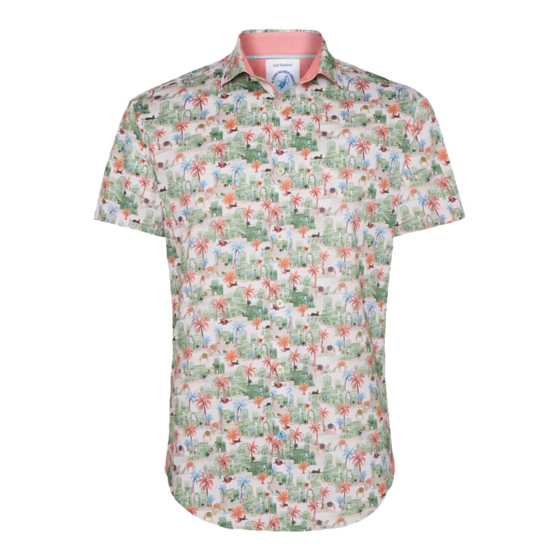 A Fish Named Fred Short Sleeve Oasis Shirt Light Green Medium