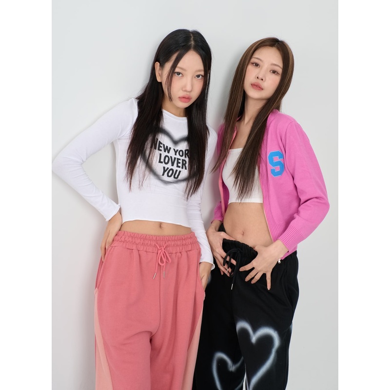 Wave New York Crop Long Sleeve T-Shirt IS06 White S