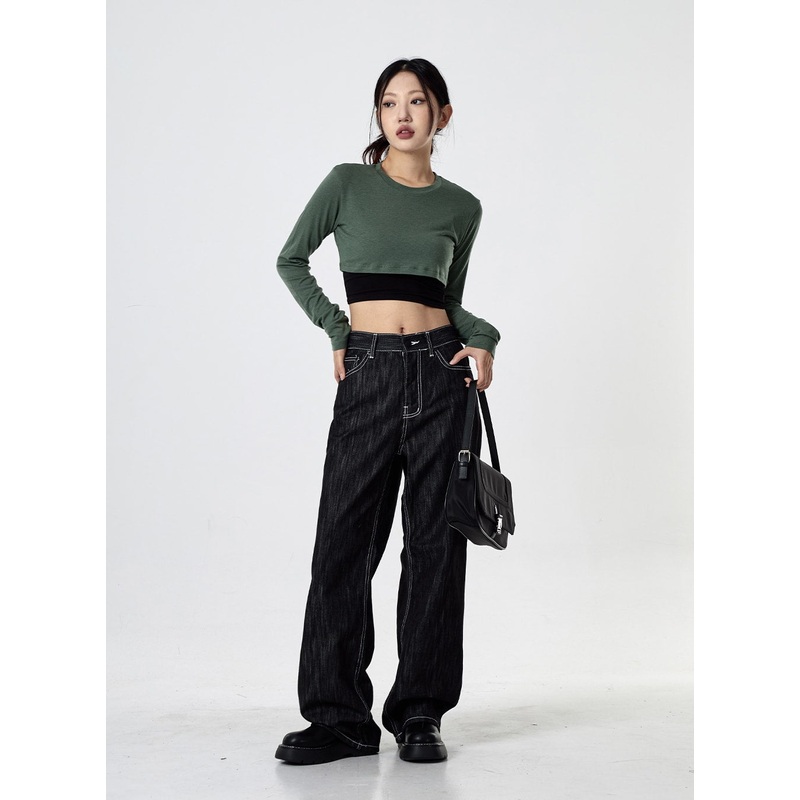 Wide Jeans CG23 Black S