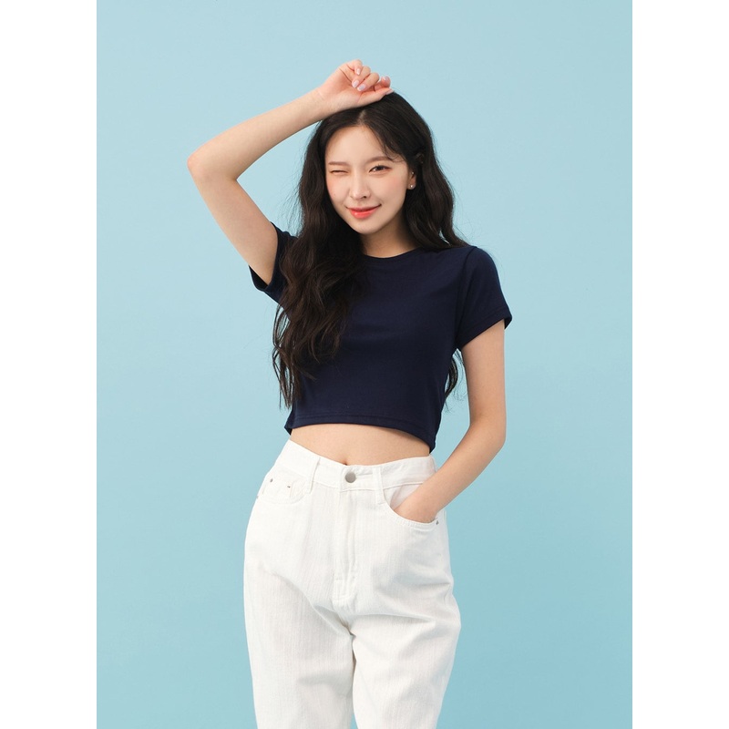 Everyday Cropped T-Shirt BJ03 Beige S/M