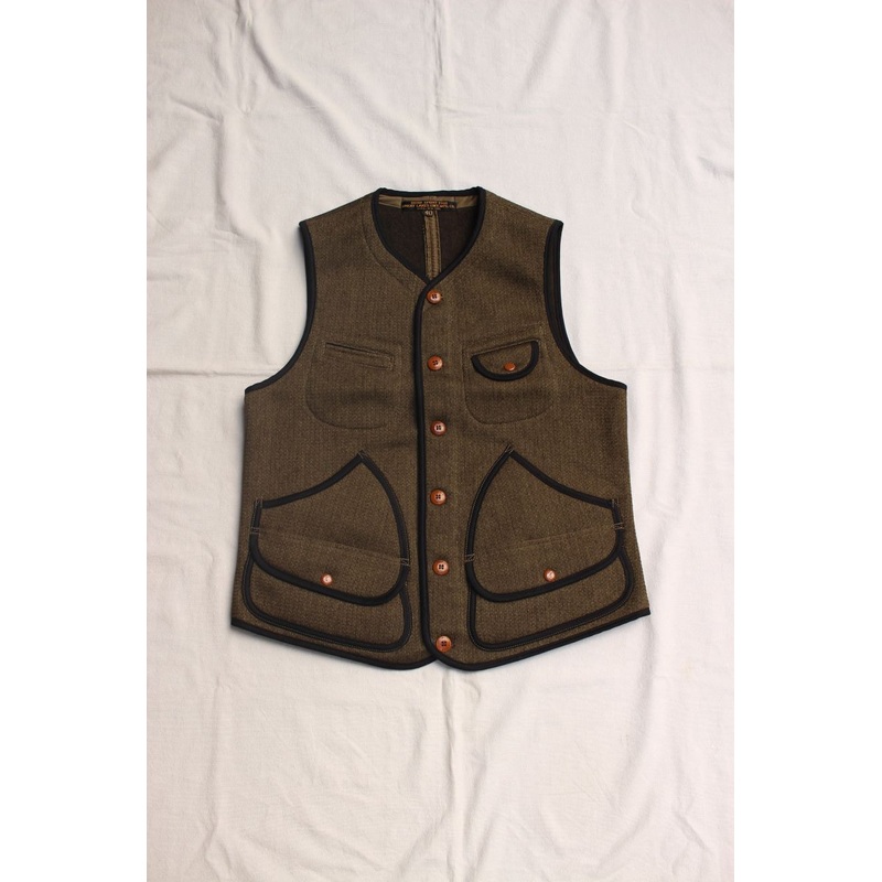 FREEWHEELERS / “Bridgeport” VEST (#2331008,OLIVE GRAIN) 36