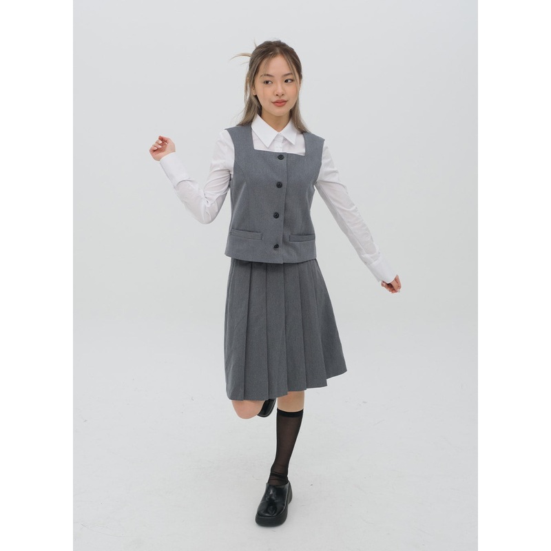 Pleated Midi Skirt CG08 Black S