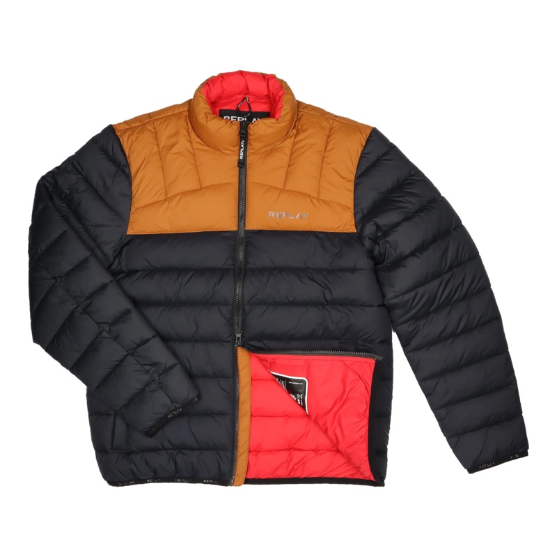Replay Quilted Jacket Blackboard Medium
