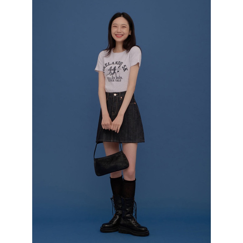 A-line Mini Skirt CA04 Blue S