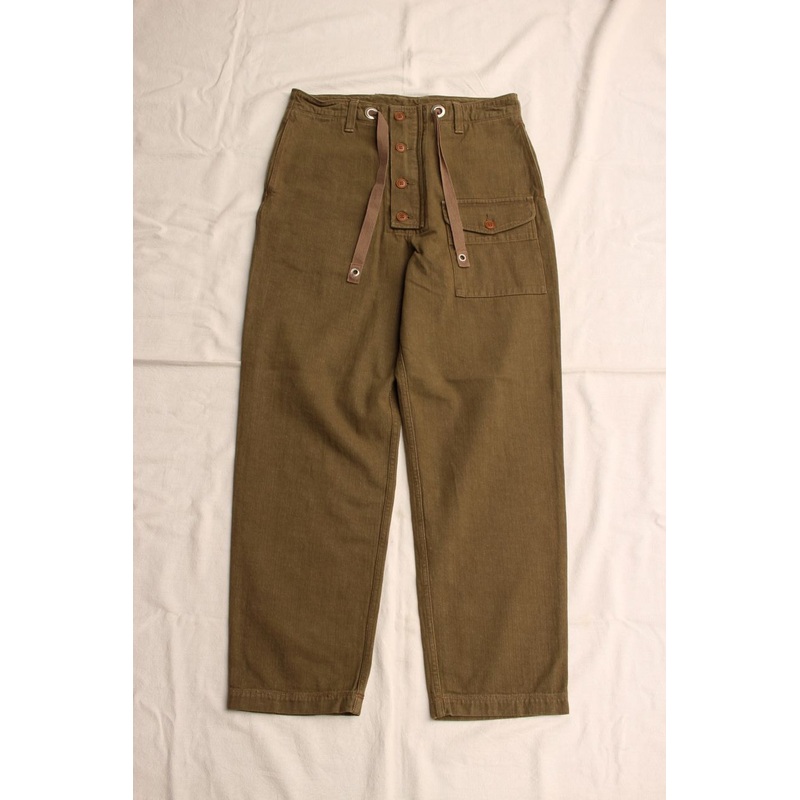 COLIMBO / CAVALIER ROYAL NAVY SMOCK PANTS (ZY-0202,10.5oz GREEN DENIM) S
