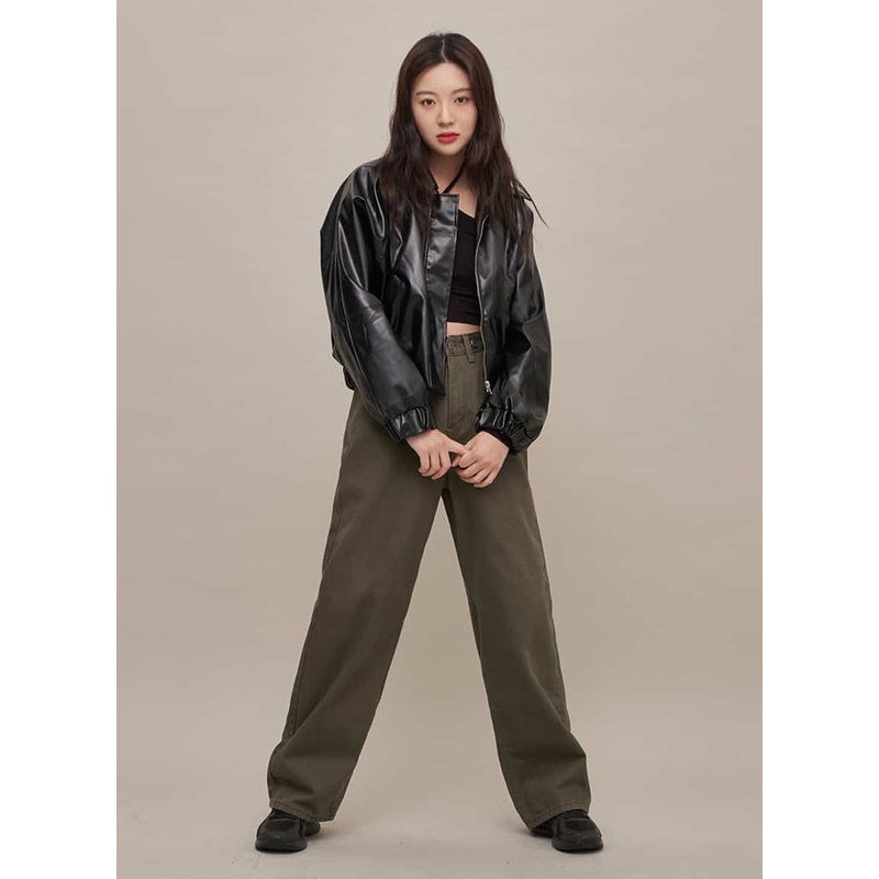 Cotton Wide Leg Pants UC8 Khaki S/M