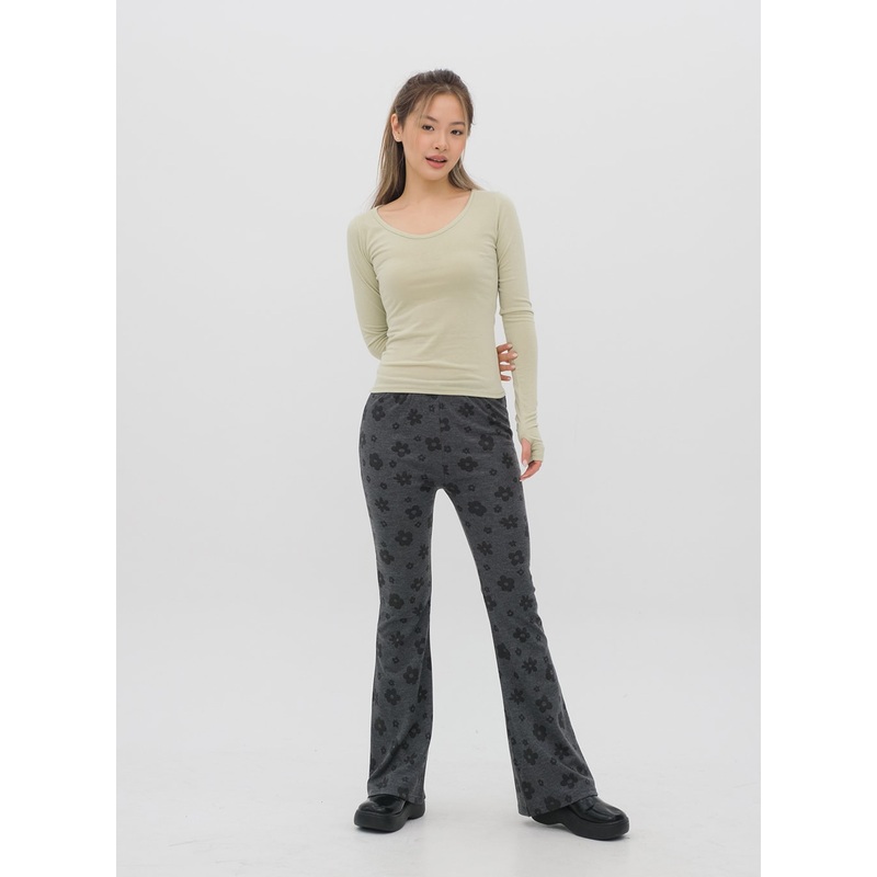 Scoop Neck Long Sleeve T Shirt CM8 Mint S