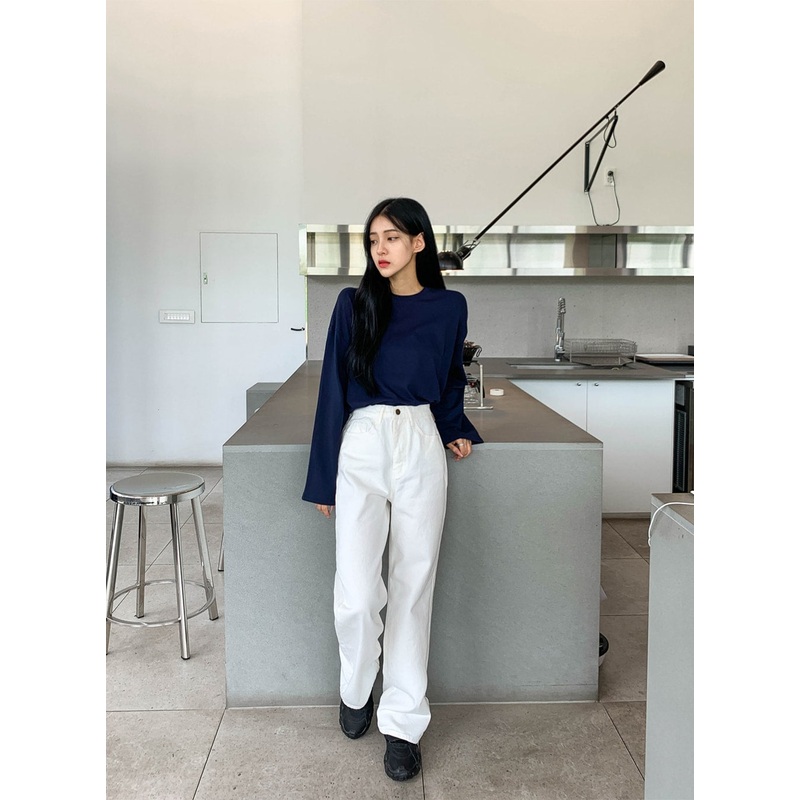 Wide Leg Pants (Fleece Lined Version Included) Ivory_Not fleece lined S