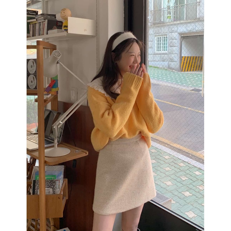 Wool Knitted Sweater BA15 Oatmeal S