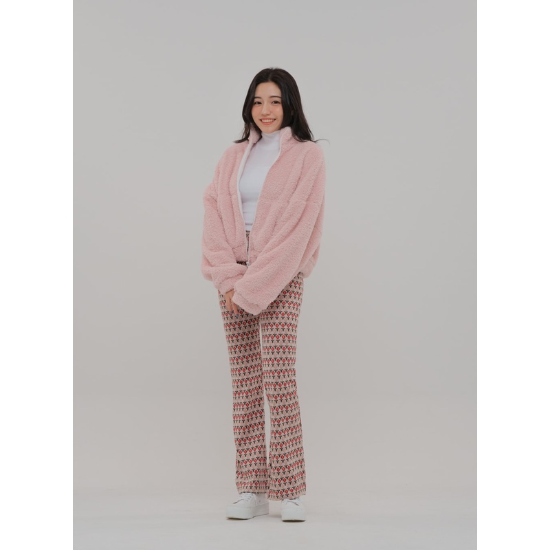 Floral Print Bootcut Pants BS-A27121102 Red S