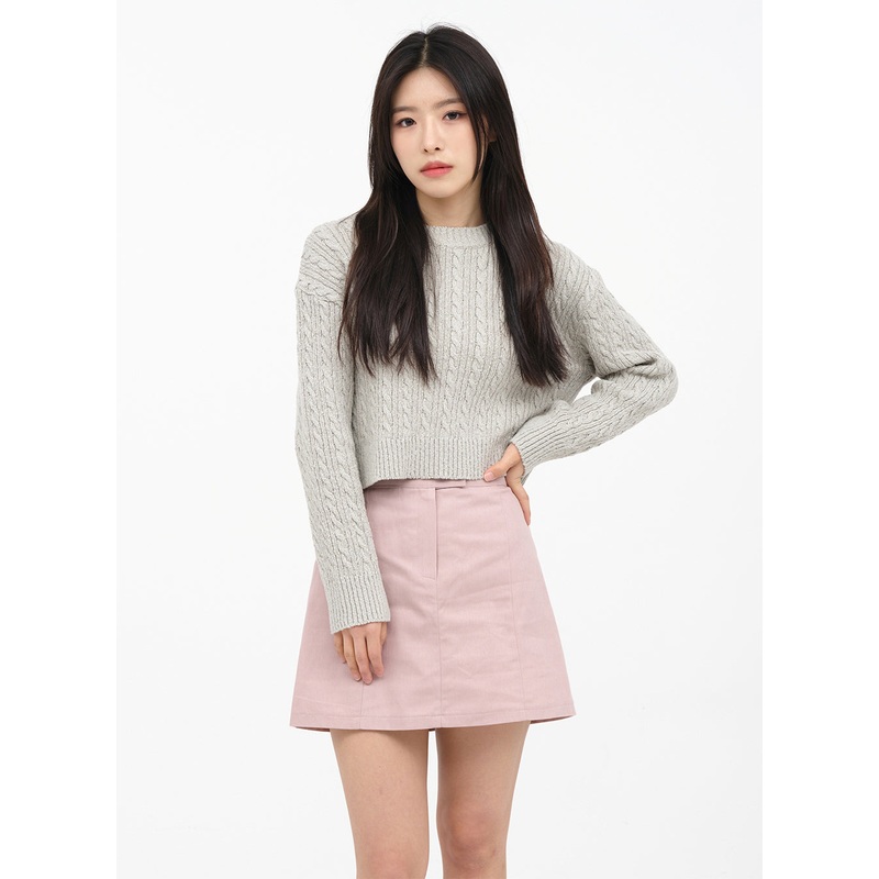 H Line Mini Skirt K0302 Black S