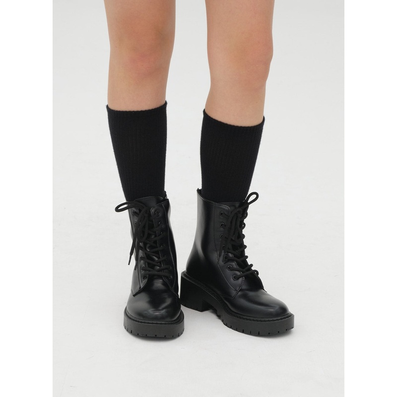 Lace Up Walker Boots Black 225