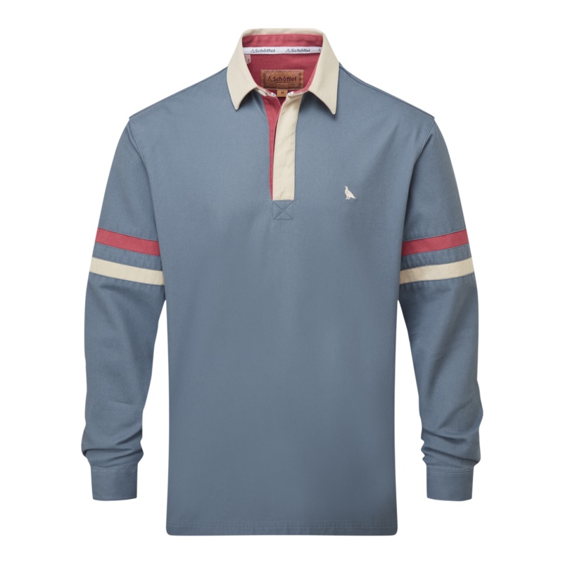 Schoffel Truro Deck Shirt Dark Pigeon Blue Small