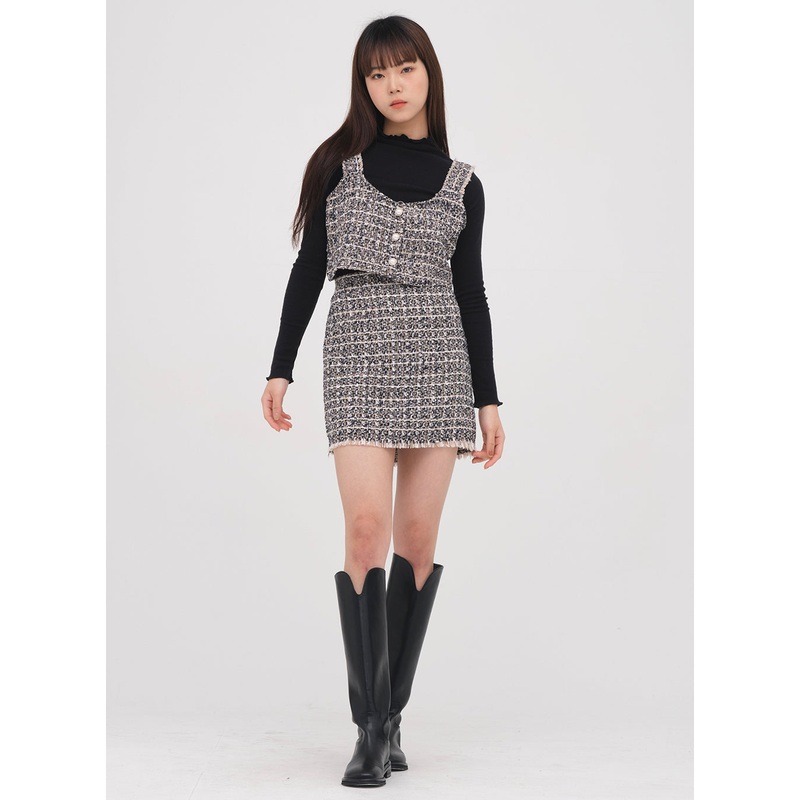 Tweed Bustier #1210o182 Black S