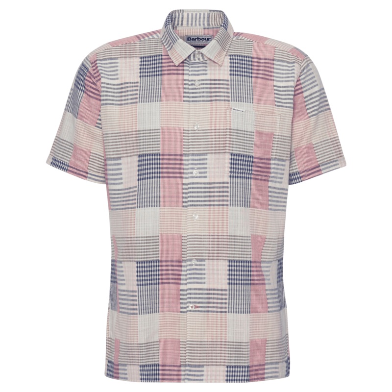 Barbour Oakshore Summer Fit Short Sleeve Shirt Washed Stone Medium