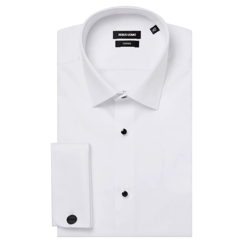 Remus Uomo Ashton Slim Fit Dress Shirt With Studs White 15