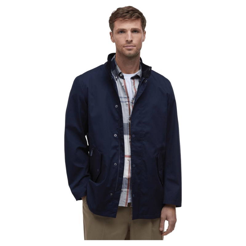 Barbour City Chelsea Waterproof Jacket Navy/Bleached Pine Medium