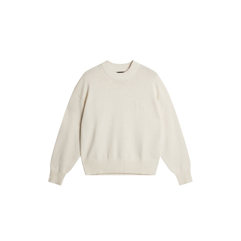 Eddy Cotton Wool Crew Neck / White White L