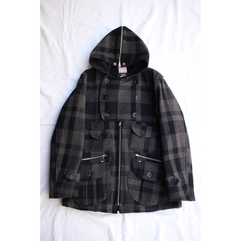 FREEWHEELERS / GARIBALDI COAT (#1131034,CHARCOAL GRAY  JET BLACK) 36