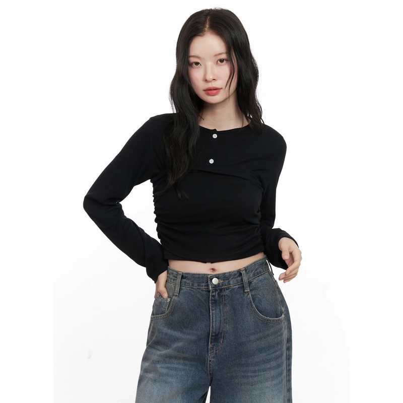 Layered Crop Cardigan Set CN504 Black S/M