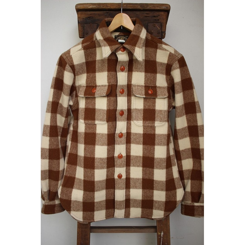 BARNSTORMERS / Buff. Plaid Camper’s Shirt (S16-01,KHAKICREAM) S