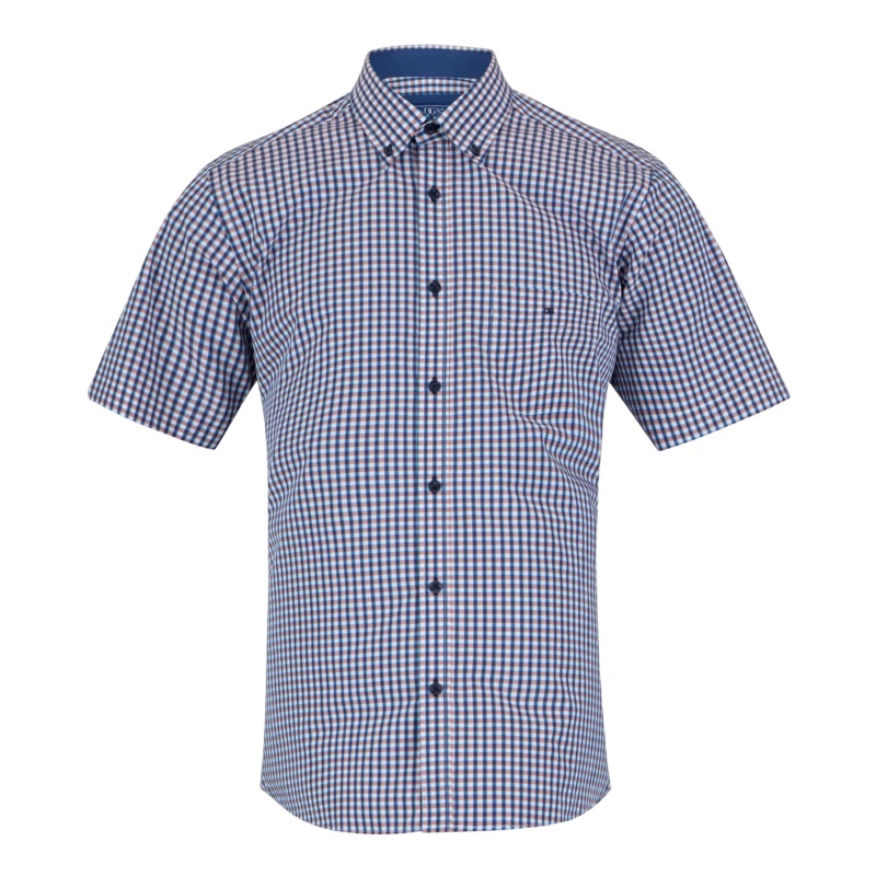 DG’s Drifter Check Short Sleeve Shirt Navy 3 X-Large