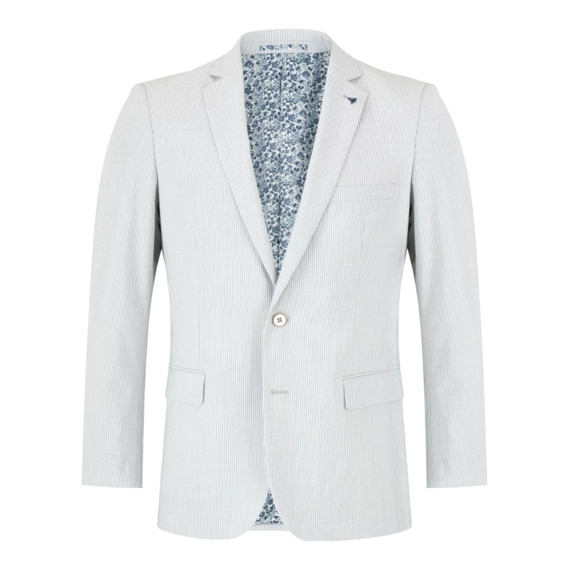 DG’s Drifter Marsielle Seersucker Jacket Blue 38 Regular