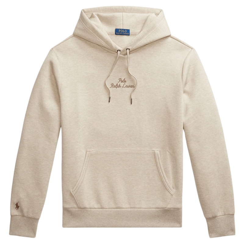 Polo Ralph Lauren Double Knit Hoodie Tuscan Beige Heather Small