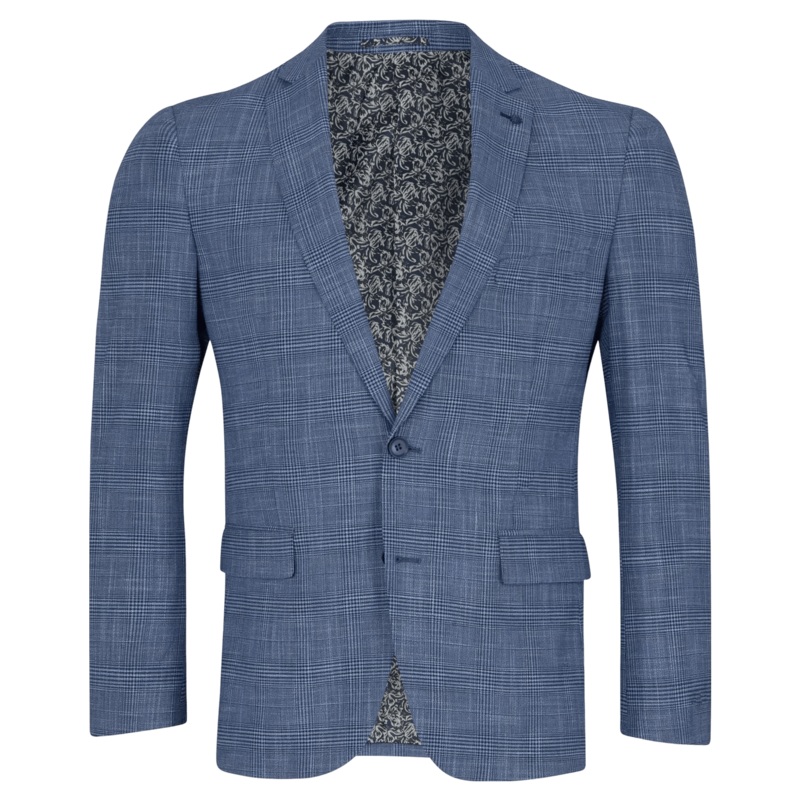 Daniel Grahame Damon Prince Of Wales Check Jacket Blue 38 Regular