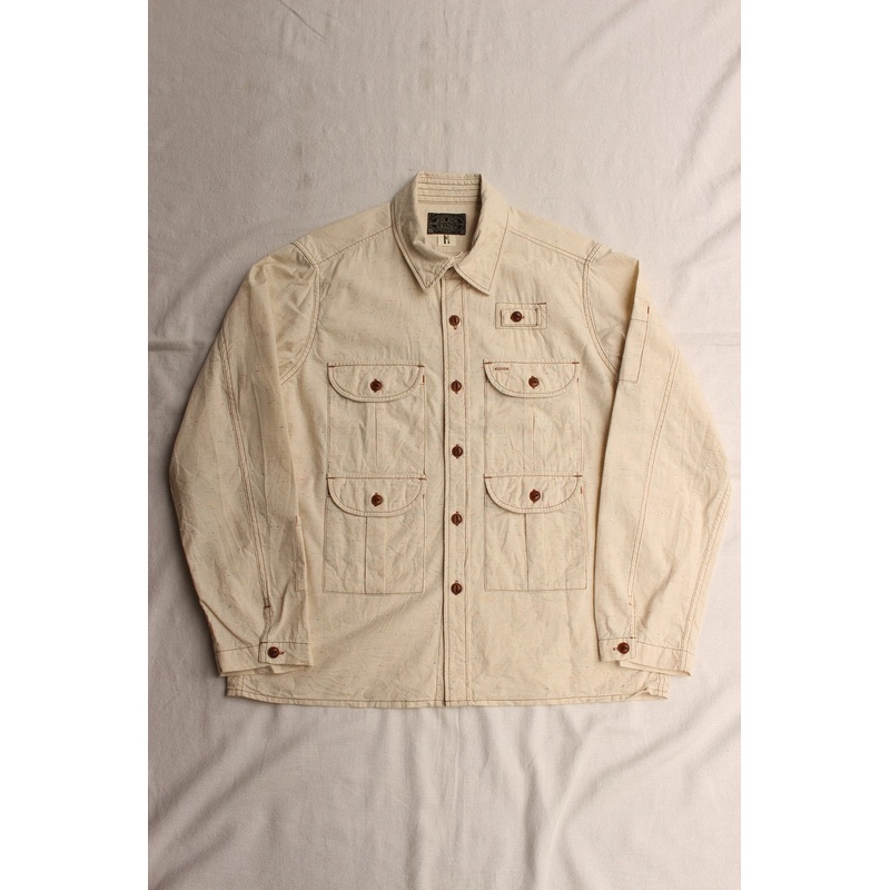 BO’S GLAD RAGS / “JAMPACKIN’ DIGGER” (S20-01,Lint-Napped White Chambray) S