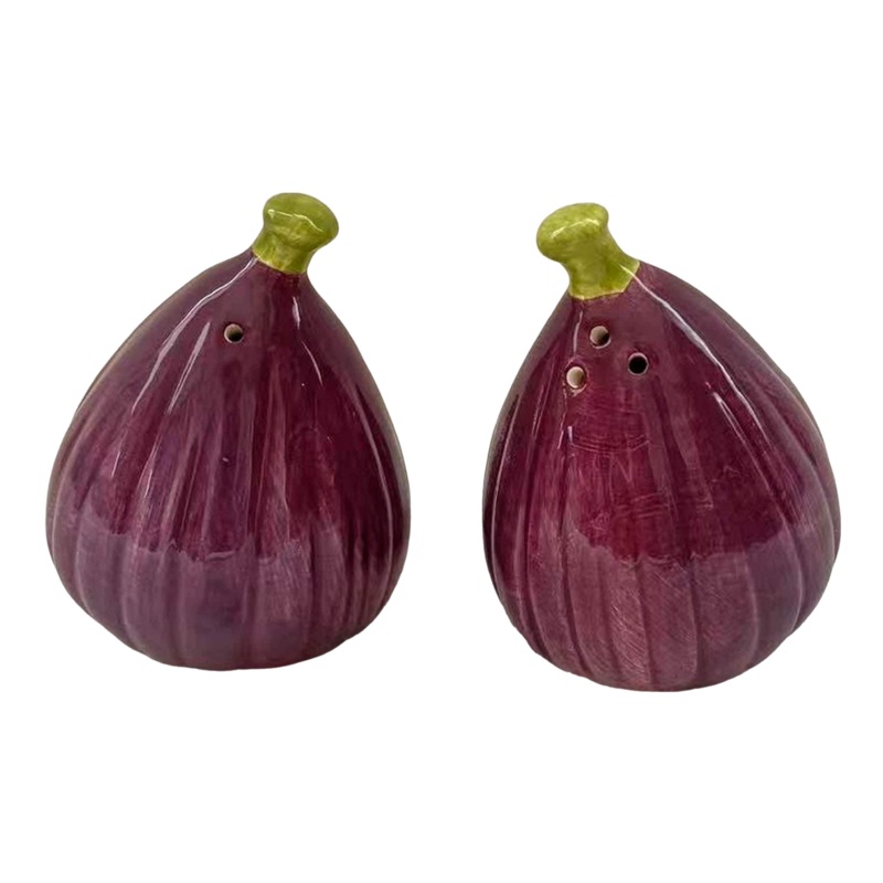Candlelight Ceramic Salt & Pepper Pots Fig One Size