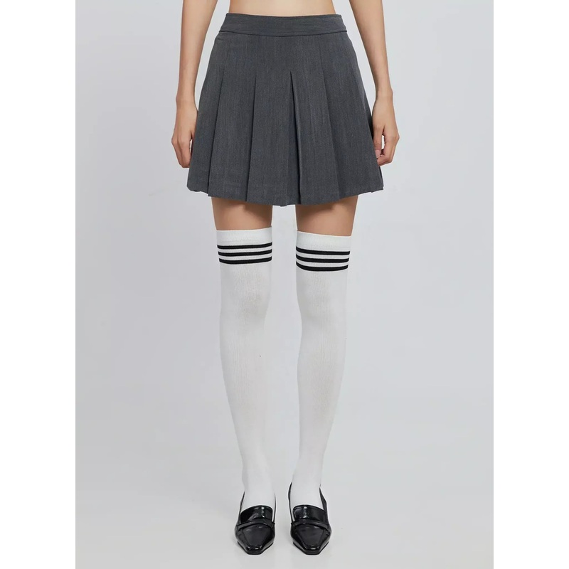 Classic Schoolgirl Skirt IO530 Dark gray S
