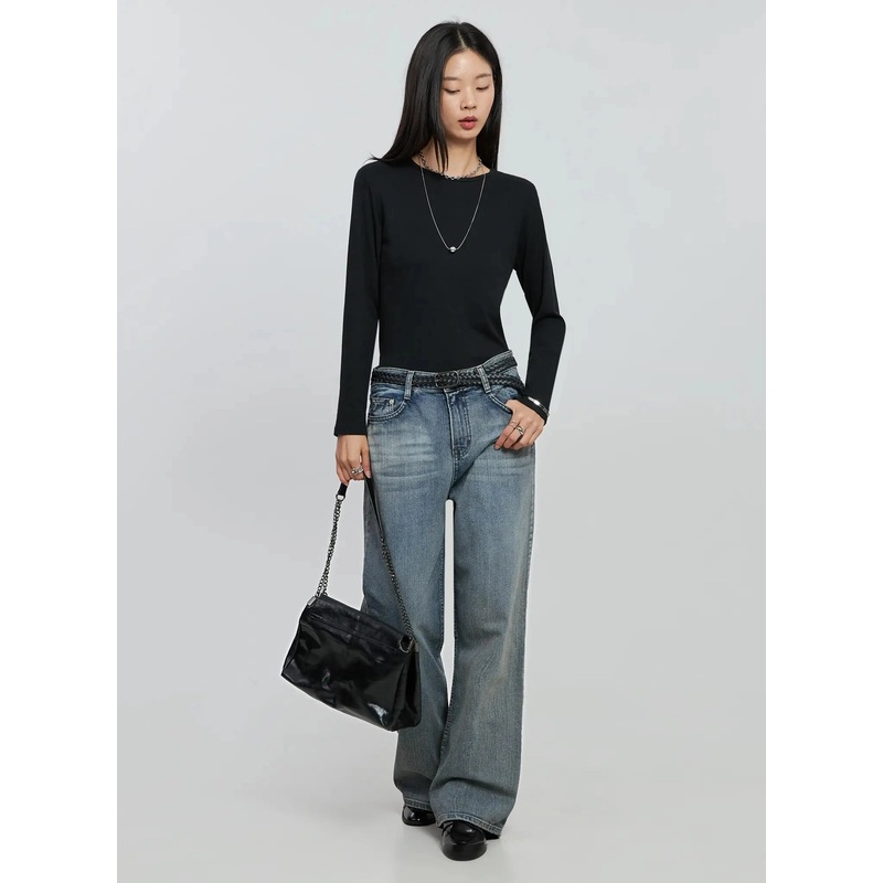 Essential Long Sleeve Top IO530 Black S/M