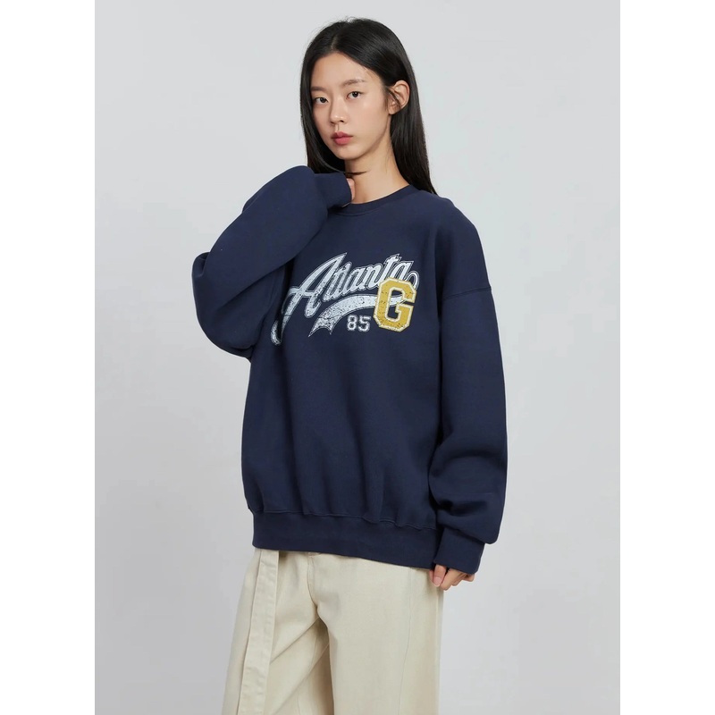 Graphic Oversized Crewneck IO530 Dark blue M