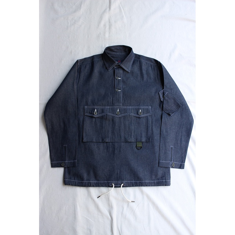 HAWKWOOD MERCANTILE / SHERPA OVER SHIRT (DENIM) S