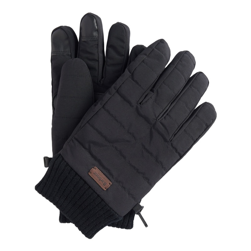 Barbour Banff Quilted Gloves Black Medium